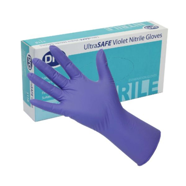PRO Ultrasafe Violet Nitrile Glove Med (Box 50)
