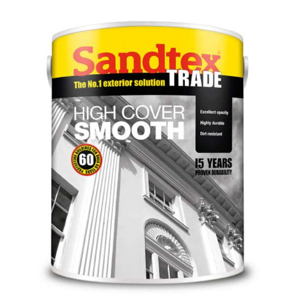 Sandtex Trade Hi Cover Smooth Masonry Cornish Cream 5lt