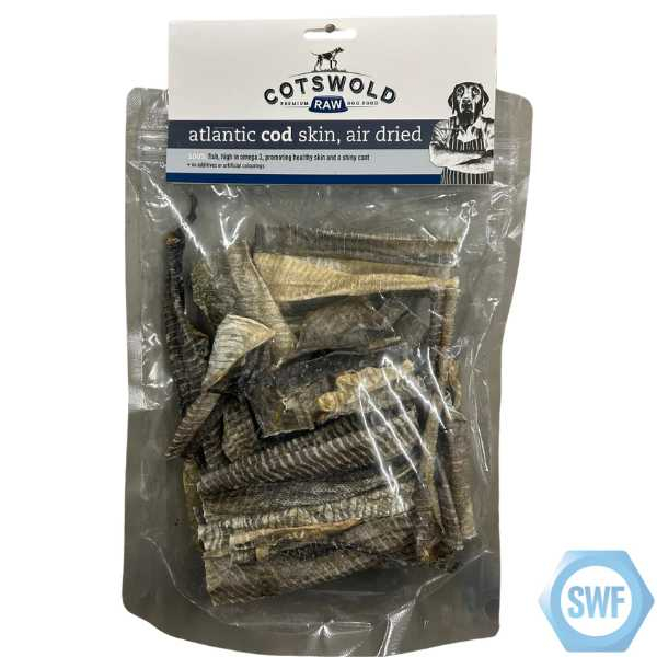 Raw Atlantic Cod Skins 100g Dog treat